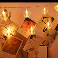 10 LED heart β€οΈ/ star π/ butterfly π¦/ shape photo clips string lights/ battery operated